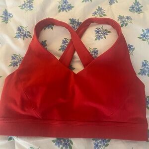 Lululemon Athletica envital Red Cross-Back Sports Bra
